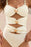 Cutout Ruched Sweetheart Neck One-Piece Swimwear - Byyde