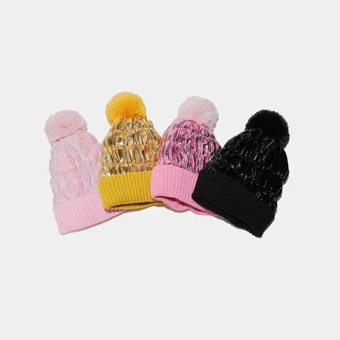 Thermal Knit Hat with Pompom - Byyde