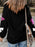 Sequin Bunny Bow Easter Corded Rib Sweatshirt - Byyde