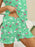 Printed Round Neck Top and Shorts Lounge Set - Byyde