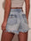 Raw Hem Denim Shorts - Byyde