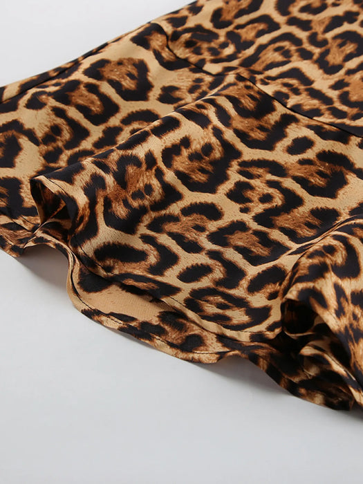 Leopard Print Mini Skirt - Byyde