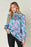 Double Take Full Size Printed Smocked Long Sleeve Blouse - Byyde