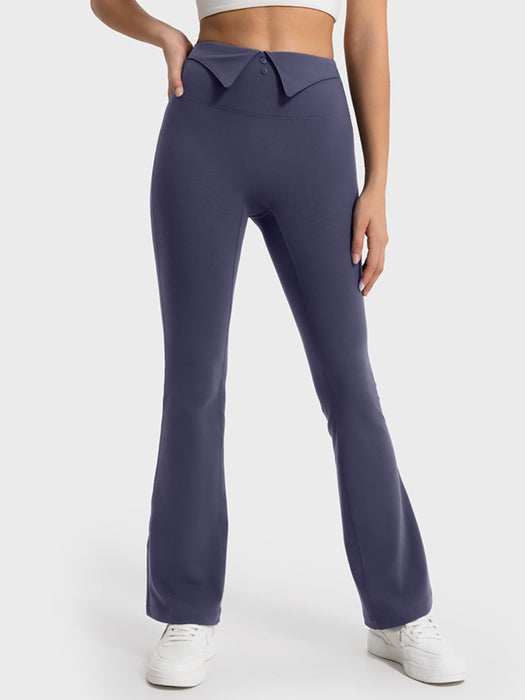Millennia Wide Waistband Bootcut Sport Pants - Byyde