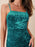 Asymmetrical Velvet Cami Dress with Ruffle Hem - Byyde