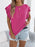 Openwork Round Neck Cap Sleeve Knit Top - Byyde