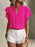 Ruffle Sleeve Notched Blouse - Byyde