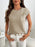 Round Neck Cap Sleeve Knit Top - Byyde