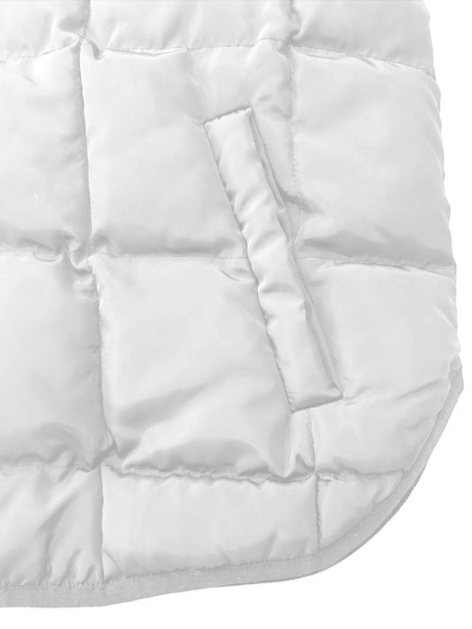 Pocketed Plaid Quilted Zip Up Winter Coat - Byyde