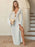Slit Plunge Flare Sleeve Cover-Up Dress - Byyde