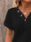 Textured V-Neck Short Sleeve Top - Byyde