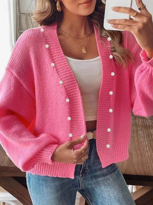 Open Front Drop Shoulder Cardigan - Byyde