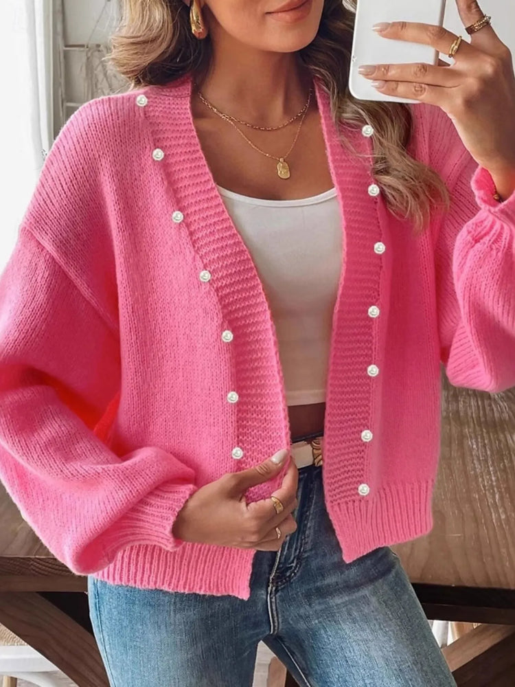 Open Front Drop Shoulder Cardigan - Byyde