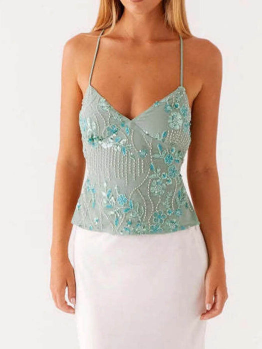 Crisscross Back V-Neck Cami - Byyde