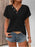 Textured V-Neck Short Sleeve Top - Byyde