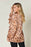 Double Take Full Size Printed Ruffle Trim Balloon Sleeve Shirt - Byyde
