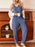 Ribbed Knit V-Neck Tank and Pants Lounge Set - Byyde