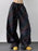 Heart Print Drawstring Wide Leg Pants - Byyde