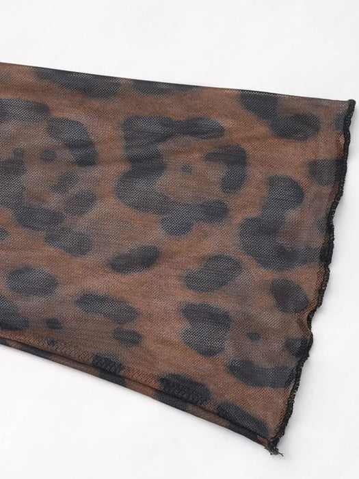 Perfee Leopard V-Neck Lace Bodysuit - Byyde