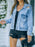 Distressed Fringe Denim Jacket - Byyde