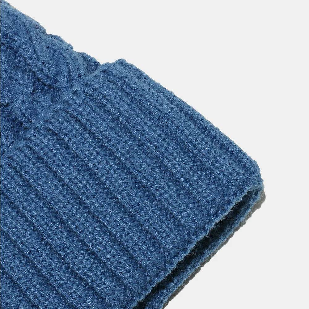 Cable Knit Winter Hat with Pompom - Byyde