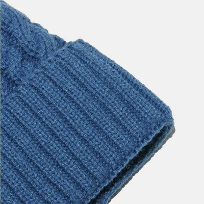 Cable Knit Winter Hat with Pompom - Byyde