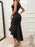 Ruffle Hem V-Neck Bodycon Dress - Byyde