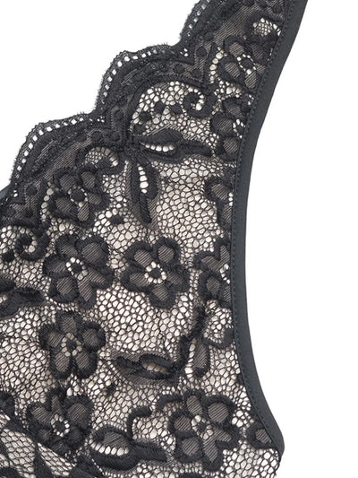 Lace Halter Neck Bodysuit - Byyde