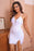 Sequin Lace-Up Halter Neck Slit Dress - Byyde