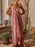 Printed Halter Neck Maxi Cami Dress - Byyde