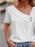 Eyelet Asymmetrical Short Sleeve T-Shirt - Byyde
