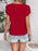 Asymmetrical Short Sleeve Blouse - Byyde