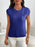 Round Neck Cap Sleeve Knit Top - Byyde