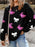 Sequin Bunny Bow Easter Corded Rib Sweatshirt - Byyde