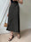 Asymmetric Wrap Midi Skirt with Fluted Hem - Byyde