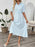 Striped Button-Down Midi Shirt Dress with Ruffle Sleeves - Byyde