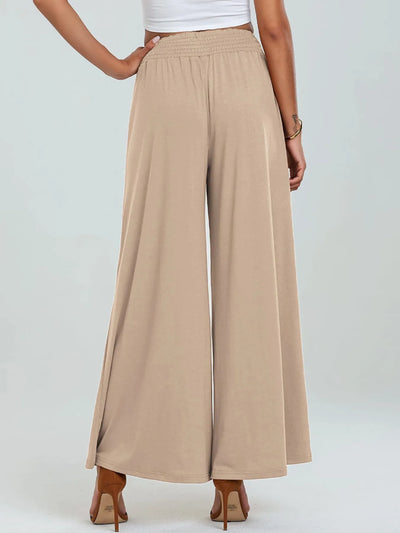 High-Waisted Wide Leg Pants with Pockets - Byyde