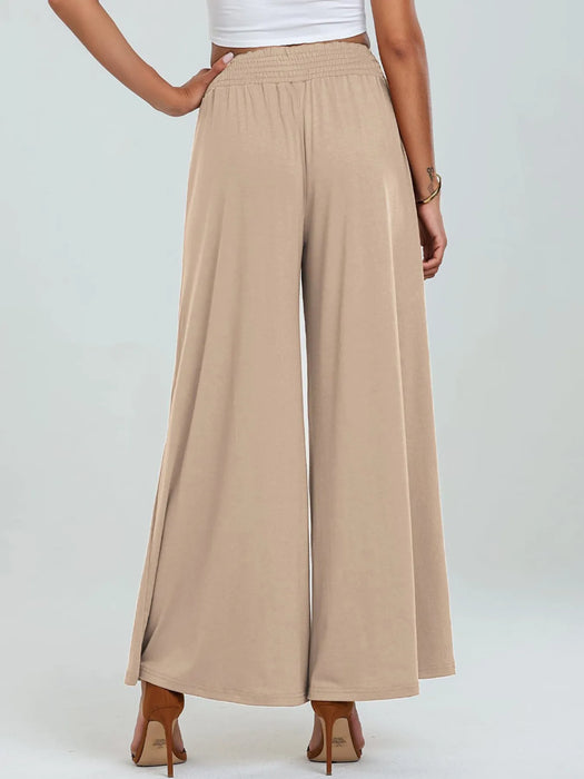 High-Waisted Wide Leg Pants with Pockets - Byyde