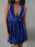 Pleated Halter Neck Mini Dress - Byyde