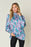 Double Take Full Size Printed Smocked Long Sleeve Blouse - Byyde