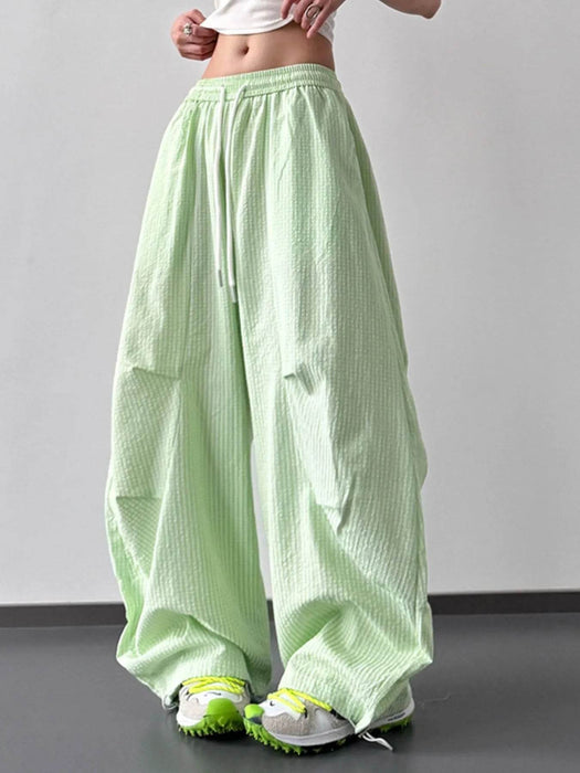 Drawstring Wide Leg Pants - Byyde