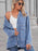 Button Up Long Sleeve Denim Jacket - Byyde