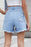 Distressed Fringe Denim Shorts - Byyde