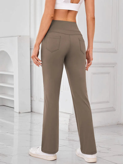 Lovelet High Waist Active Pants with Pockets - Byyde
