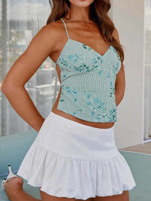 Crisscross Back V-Neck Cami - Byyde