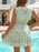 Printed V-Neck Sleeveless Mini Dress - Byyde
