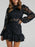 Lace Crochet Long Sleeve Mini Dress - Byyde