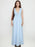 Plaid Tie Front Sleeveless Maxi Dress - Byyde