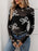 Printed Mock Neck Long Sleeve Mesh T-Shirt - Byyde