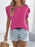 Openwork Round Neck Cap Sleeve Knit Top - Byyde